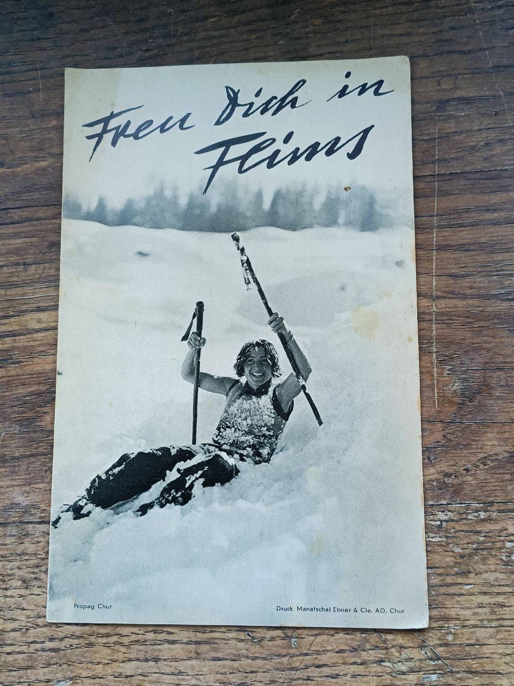 Documenti: Alter Prospekt / Flims - Graubünden Ausgabe ca. 1939 – Usato da Brugg AG venduto da Ente015 1