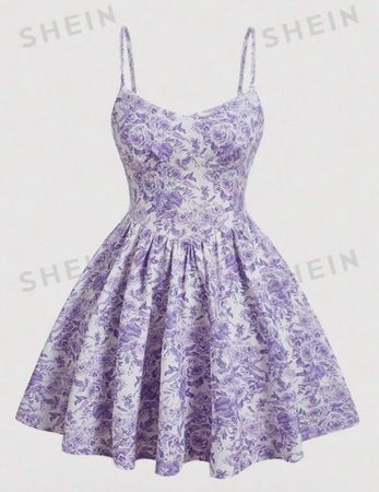 Sommerkleid Lila-Weiss / Grösse: M