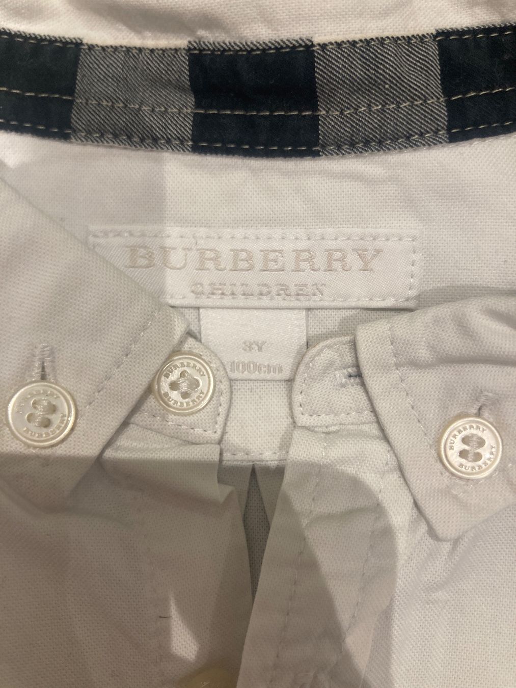 Burberry Camicie, T-shirt & Polo: Weisses Burberry Hemd, Gr. 3j 98 – Usato da Bern venduto da Croquant 1