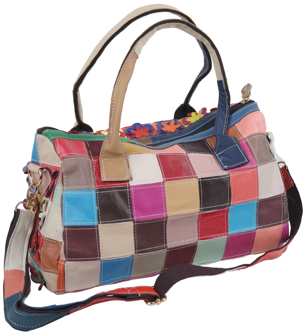 Sacs femmes: Damentasche Echtleder Tasche, Ledertasche/pink-multi/neu – Neuf avec emballage d'origine à Wohlenschwil par ABC-Vintage 2