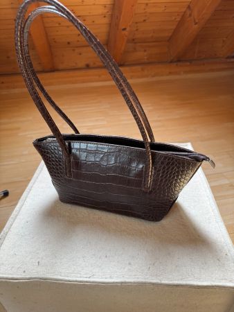 Leder-Handtasche braun
