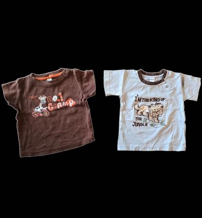 2x T-Shirts Gr. 80, Smile, Tierli