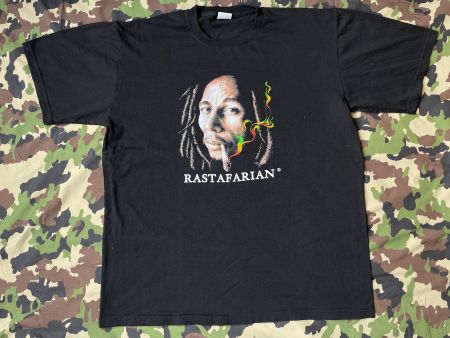 Vintage Y2K T-Shirt Bob Marley rastafari Weed Sz XL