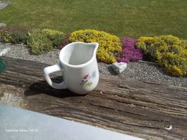 Vintage Langenthal Kaffeerahm Krug Kännchen 1962 Blumen Deko