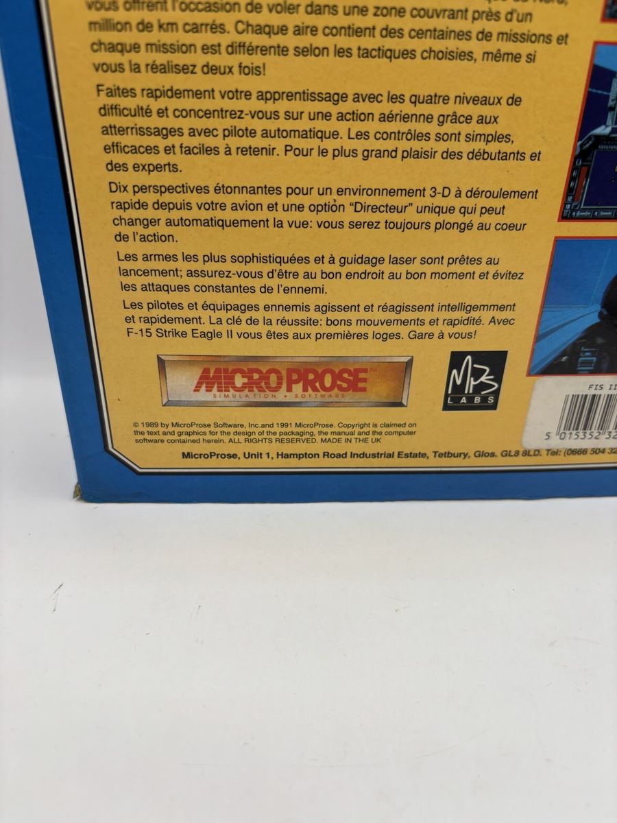 Spiele: Big Box PC Vintage F15 Strike Eagle II Amiga Atari ST – Gebraucht aus Genève von sho_67qj 3