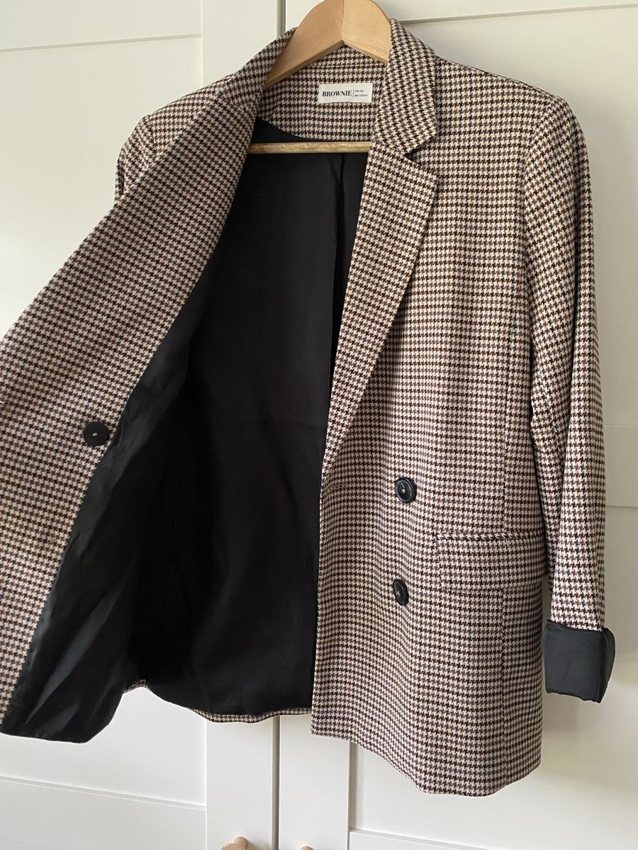 Giacche: Blazer élégant Pied-de-poule Marron Chic – Nuovo (secondo la descrizione) da Villars-sur-Glâne venduto da mel_6q5w 1