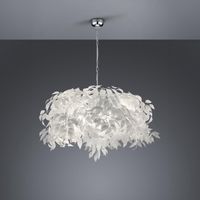 Pendelleuchte, Blätter, Weiss, 70 cm Ø