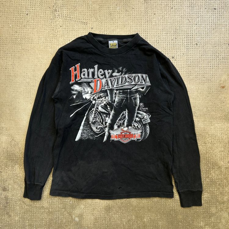 Vintage 1988 Harley Davidson 3D emblem T-shirt 80s 90s 2