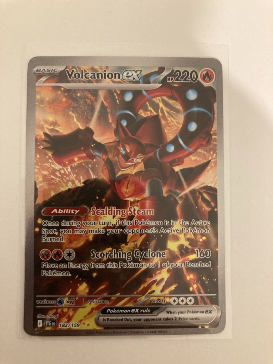 Pokémon Carte collezionabili: Volcanion ex 182/159 EN, Journey Together – Nuovo (secondo la descrizione) da Wohlen AG venduto da Liridon22