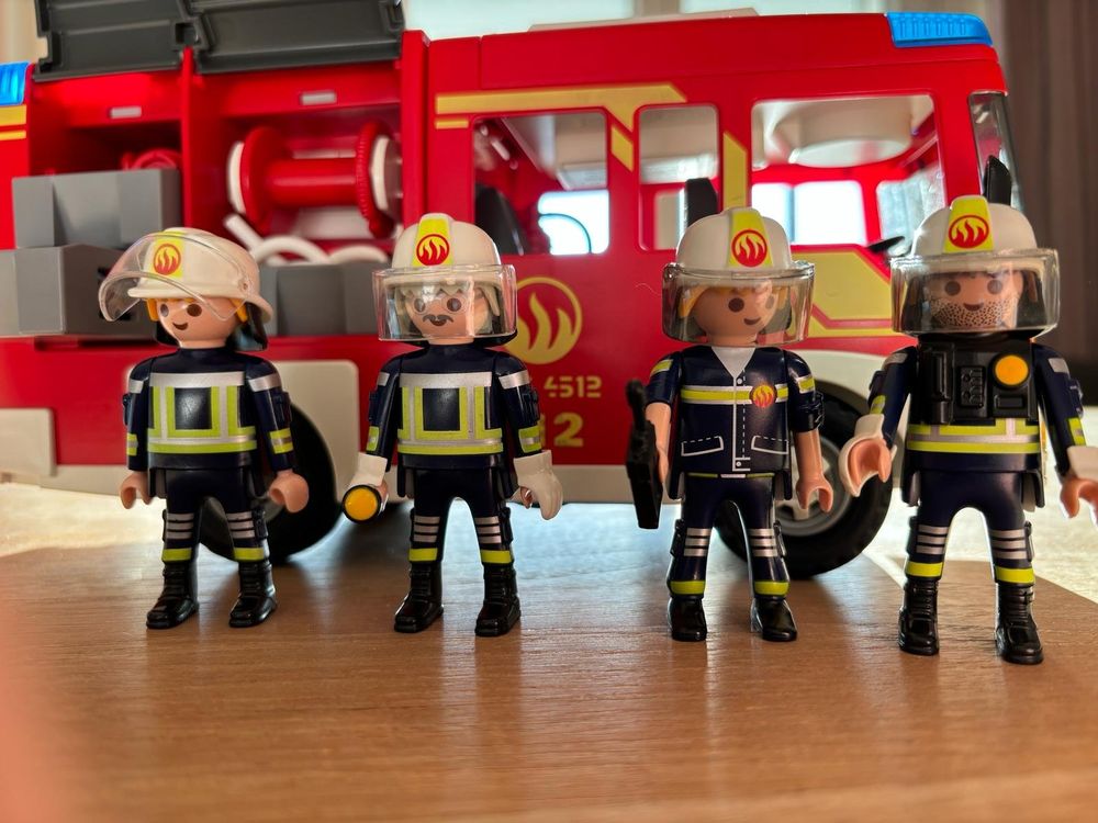 Playmobil Lot De 2 Petites Haches Pompier Grises 5097 5337 5361 5362 5363 5397