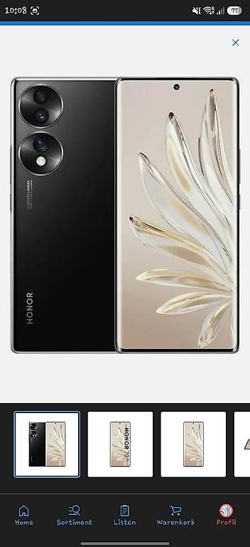 Portables: Honor 70 Black – D'occasion à Niederwil AG par y.staeger