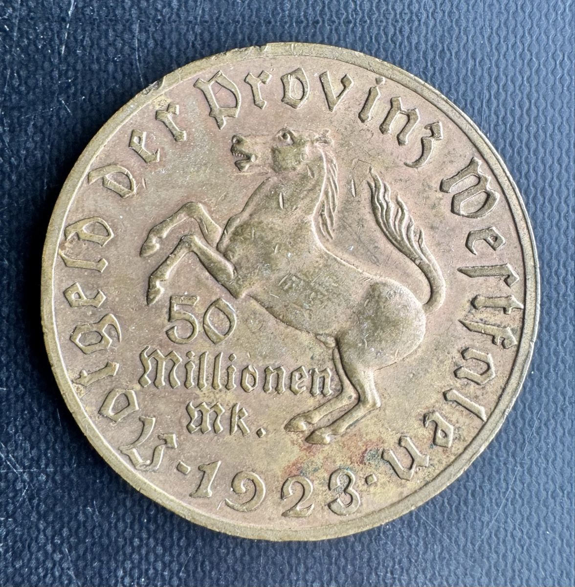 Alle Münzen: Westfalen - 50 Mio. Mark – Gebraucht aus Meilen von coins4sale