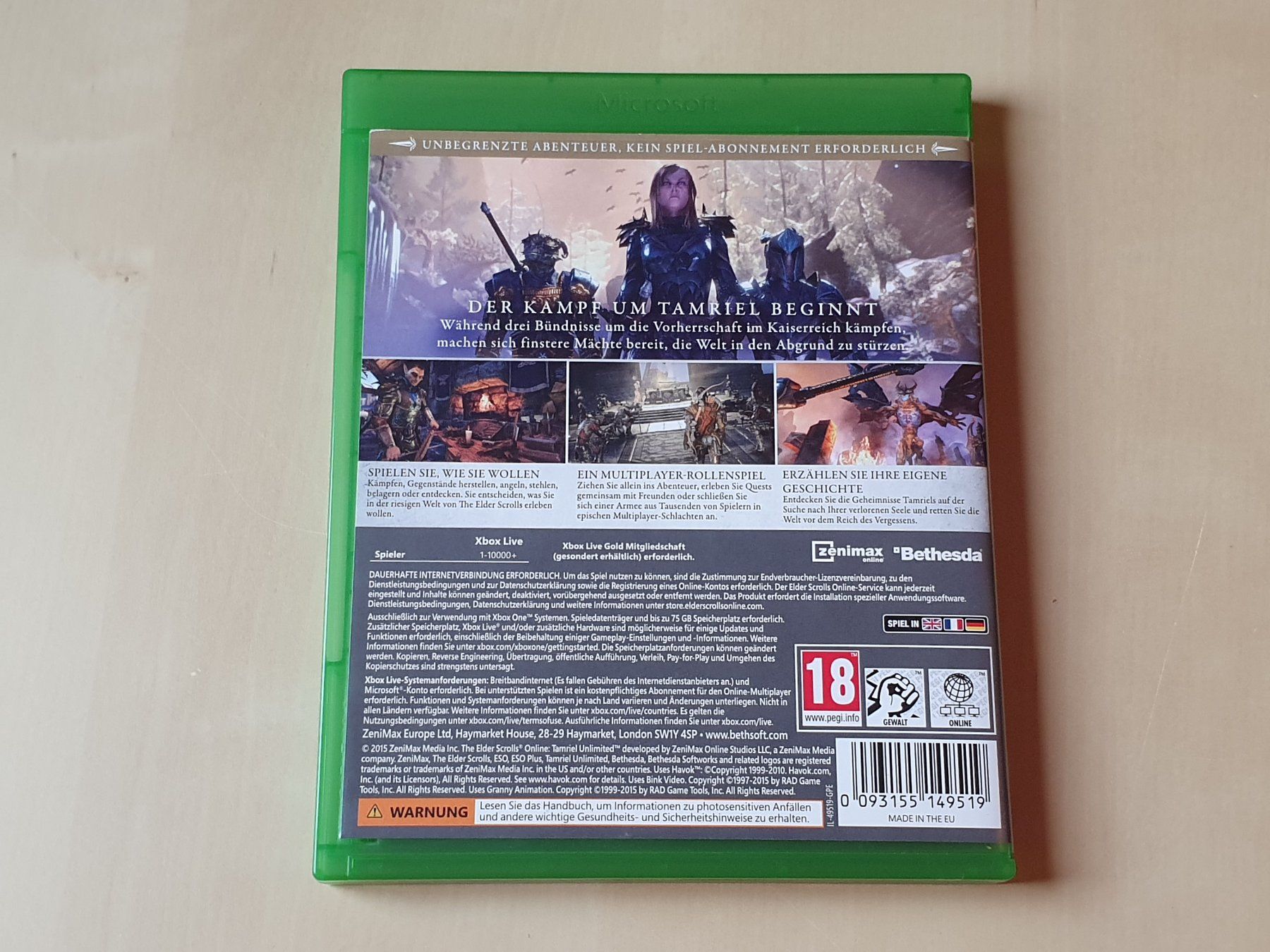 Microsoft Spiele: The Elder Scrolls online Tamriel unlimited – Gebraucht aus Stansstad von collectorsshop 1