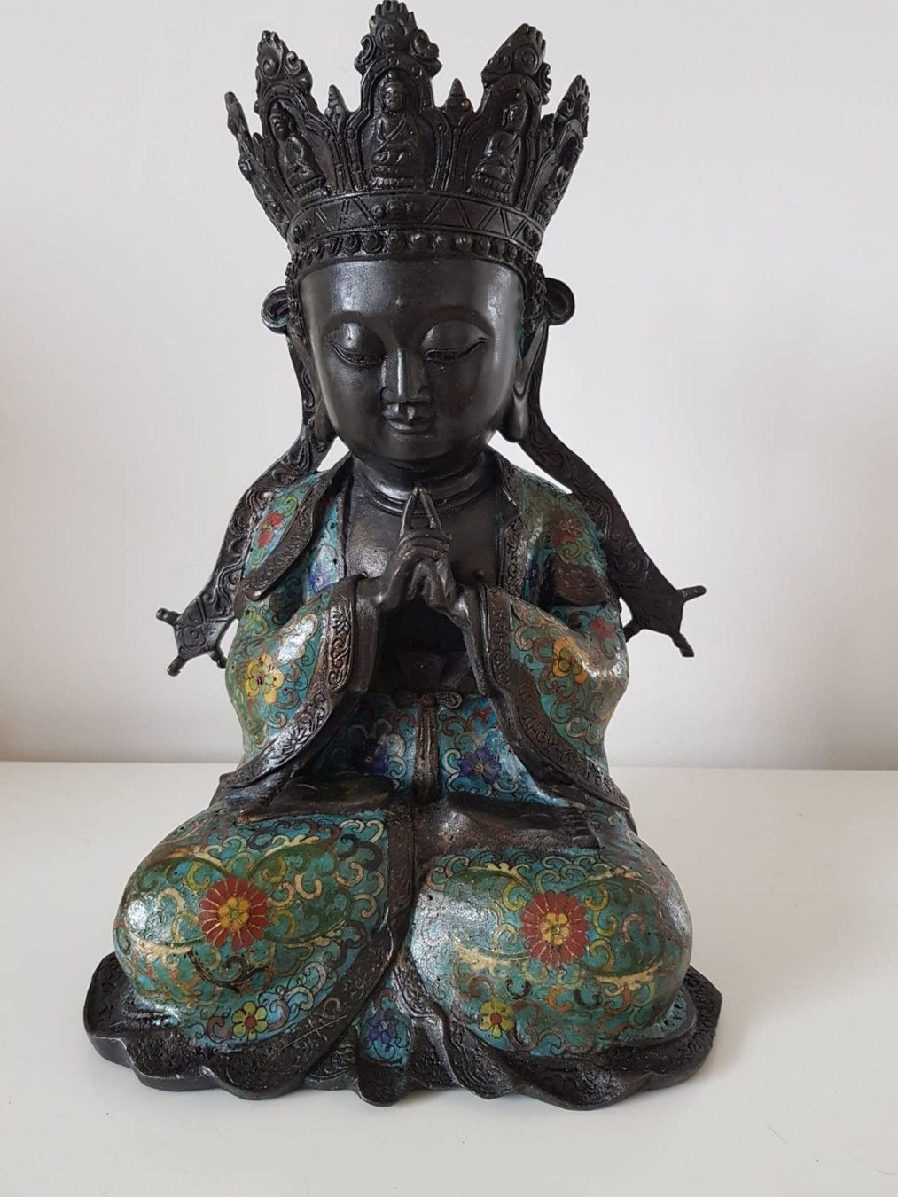 Sculture & Statue: Alte Cloissoné-Buddha-Figur – Usato da Waltensburg/Vuorz venduto da Buddhas