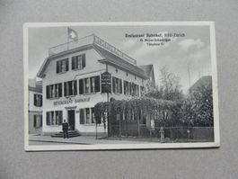 Karte Rüti ZH ca. 1925 Restaurant Bahnhof von H. Sattler