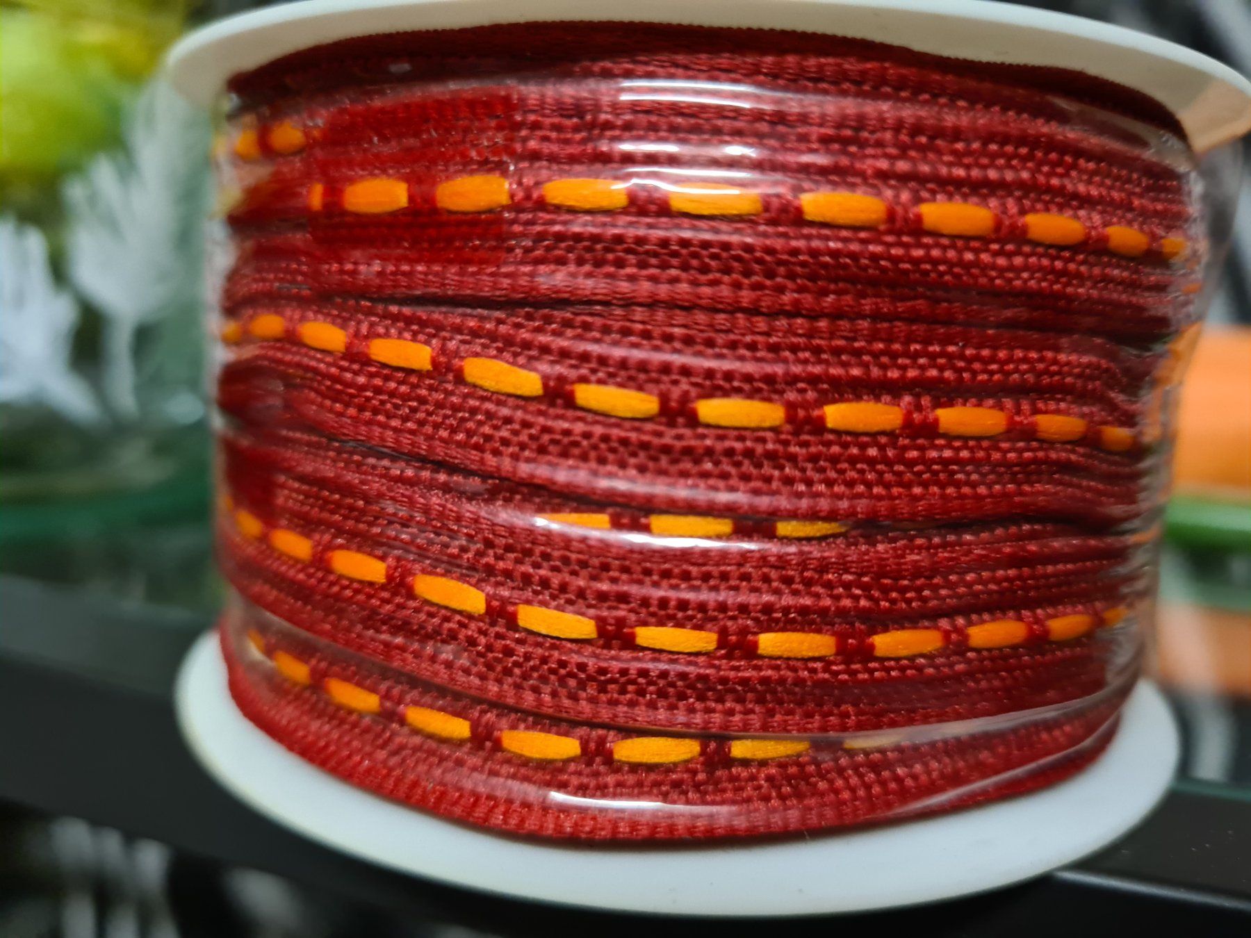 Dekobänder: 1 Spule Stoff- Geschenksband, originalverpackt – Neu und originalverpackt aus Amriswil von kleindeko 1