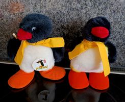 2 Pingu 1992 SRG Heunec Stofftiere, 20cm