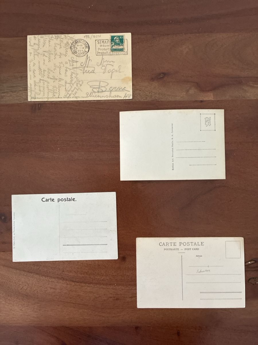 Ansichtskarten: 4 Ansichtskarten Schweiz von Lausanne VD – Gebraucht aus Oftringen von Cla.vD.74 1