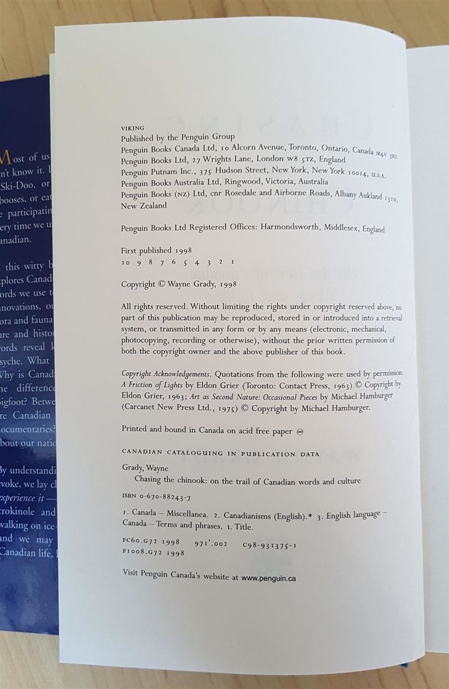 Libri: CHASING THE CHINOOK – Usato da Jona venduto da Zauberstatt 1