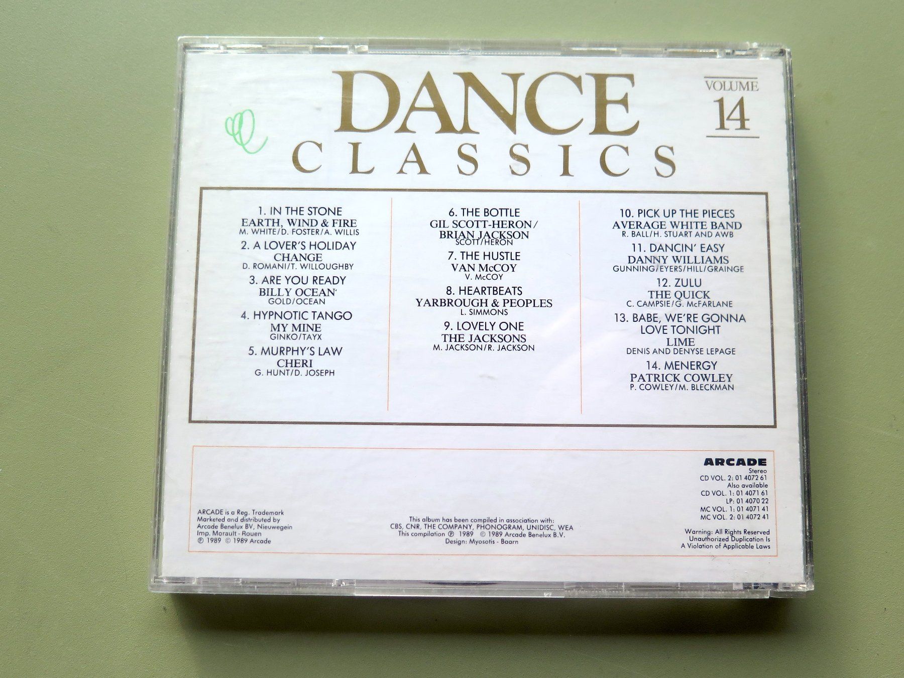 CD: (p) CD DANCE CLASSICS, Vol 14, 1989, Sampler – Usato da Bern venduto da Balzamico 1