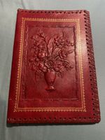 Notizbuch Hülle Handgemacht Vintage Rot
