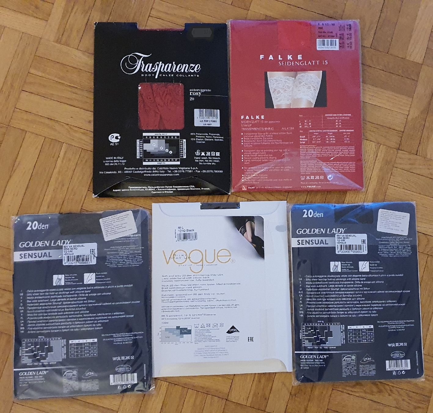 Calze & Collant: 5 × Strümpfe / Neu  Gr.S/M – Nuovo e nell'imballaggio originale da Wädenswil venduto da sos_6vlx 1