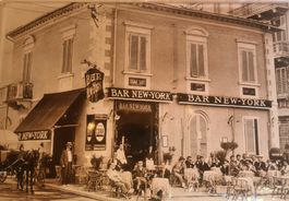 Vintage Blech-Emaille-Schild "BAR NEW-YORK" 49cm x 69cm