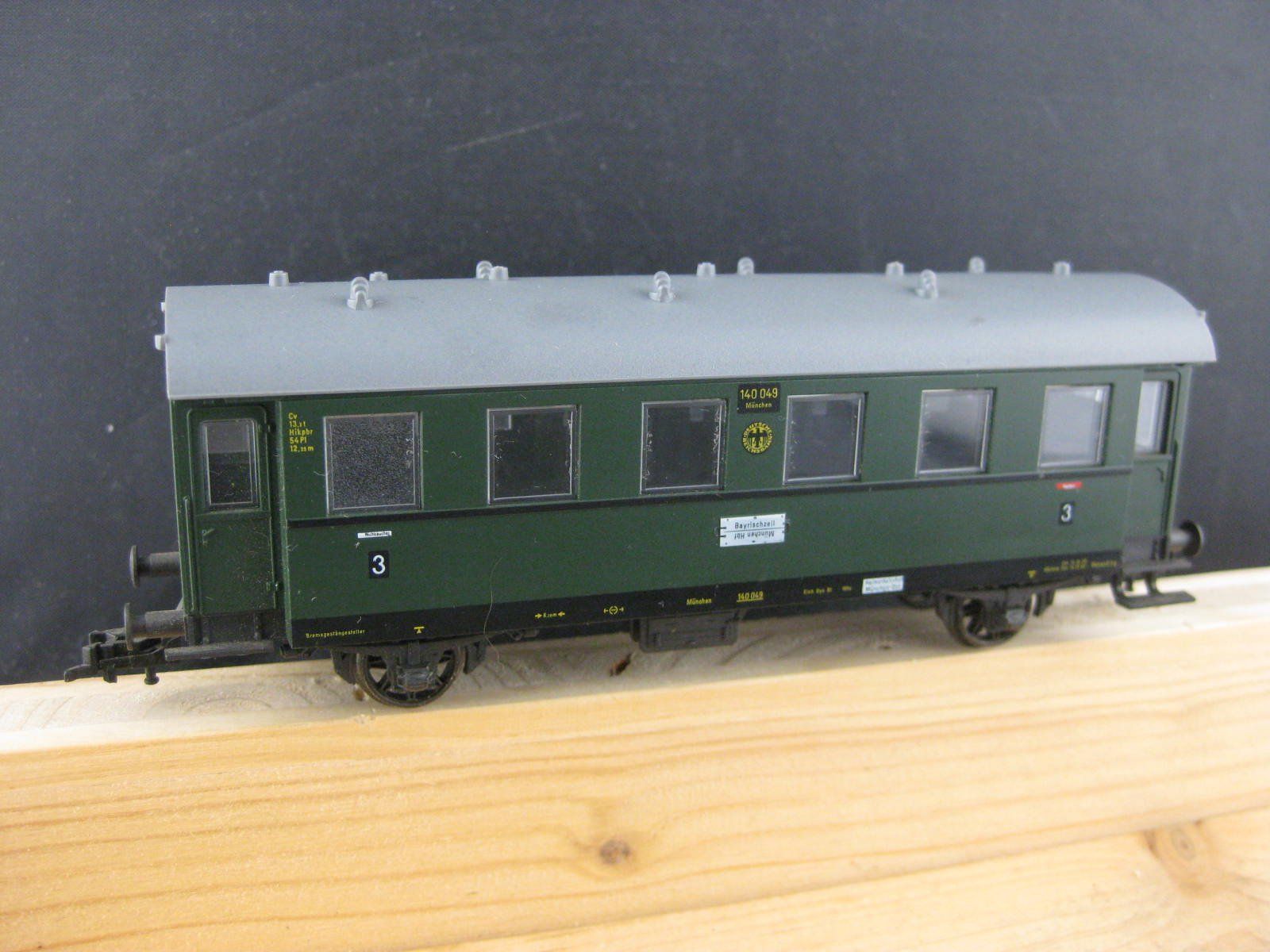 Fleischmann Modellini di ferrovie: Fleischmann 3 DRG Oldtimerwagen, ohne OVP, mit Fleischmann P – Usato da Malters venduto da Marosko 3