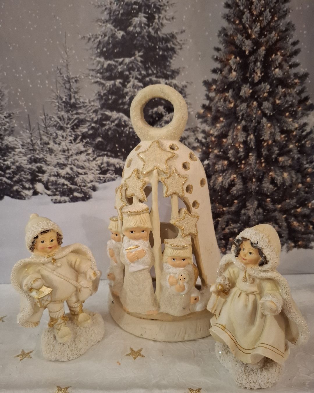 Tutte le decorazioni: TEELICHT WINTERGLOCKE MIT 2 WINTERKINDER – Nuovo (secondo la descrizione) da Gretzenbach venduto da schibaya 6