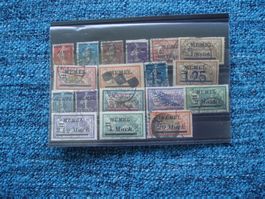 Deutschland Memel 4 Steckkarten hoher KW ( Stempel )