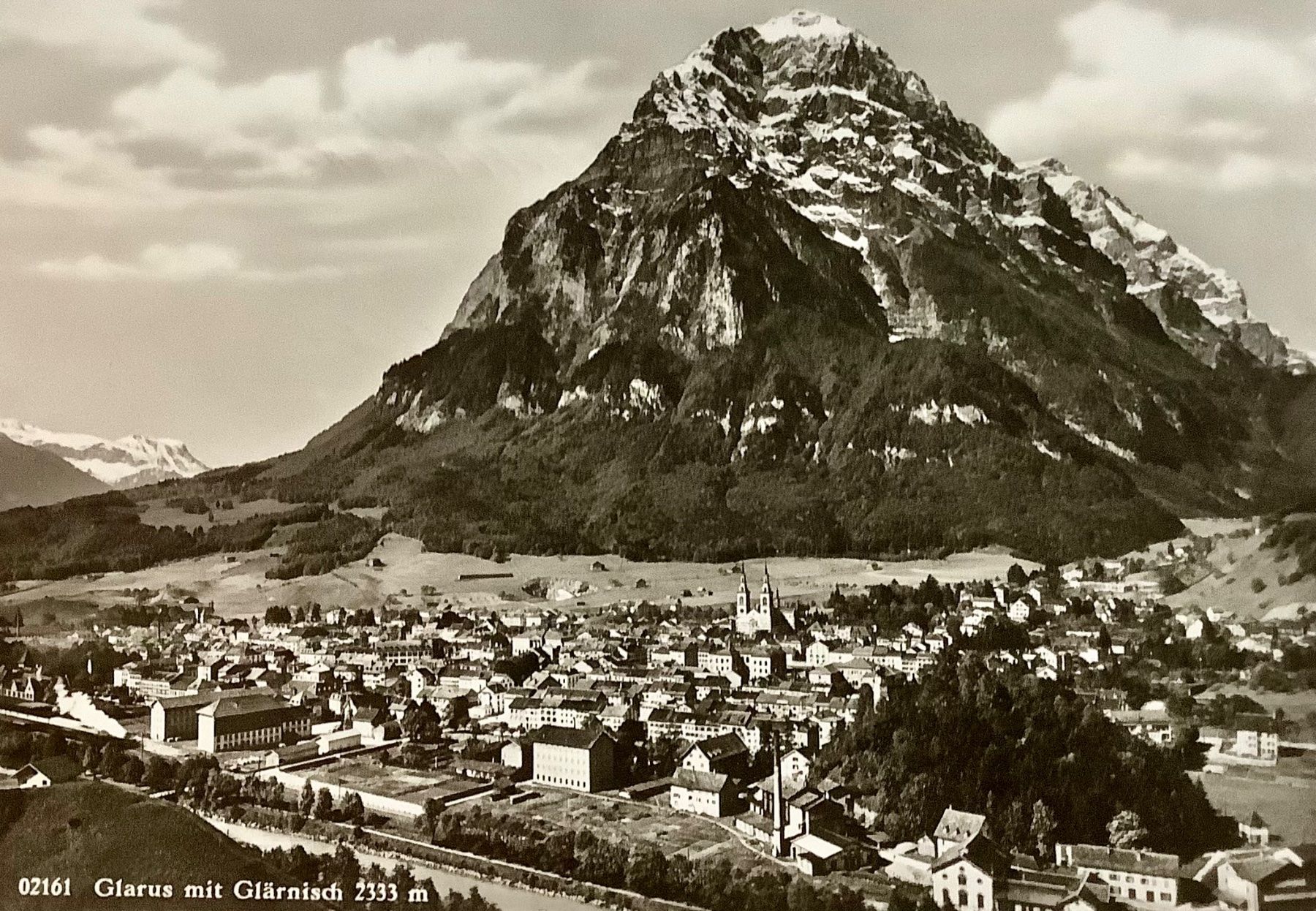 Cartoline postali: GLARUS mit Glärnisch - Feldpost - Grossformat – Usato da Root venduto da ENGLAND-TREASURES 1