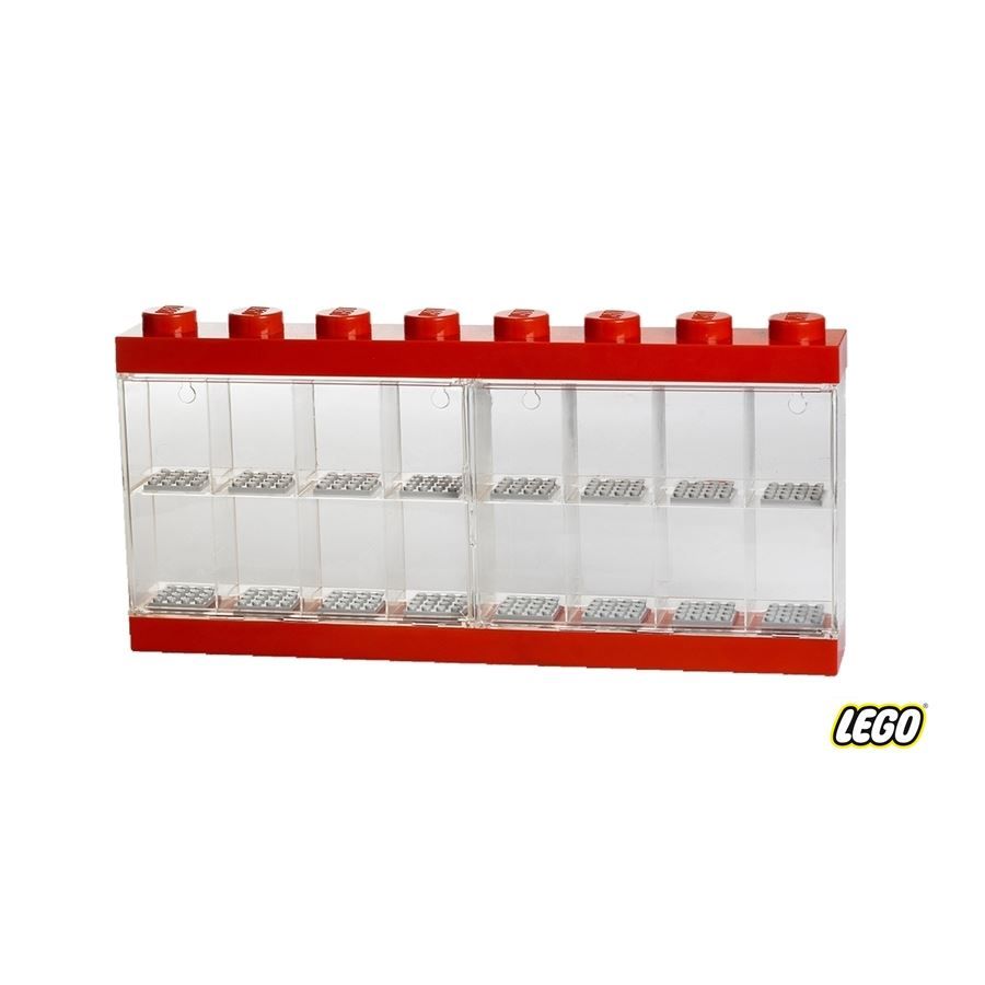 Lego Giocattoli: Lego Minifigure Display Case 8 Knob Rot – Nuovo e nell'imballaggio originale da Wettingen venduto da kochshop 1