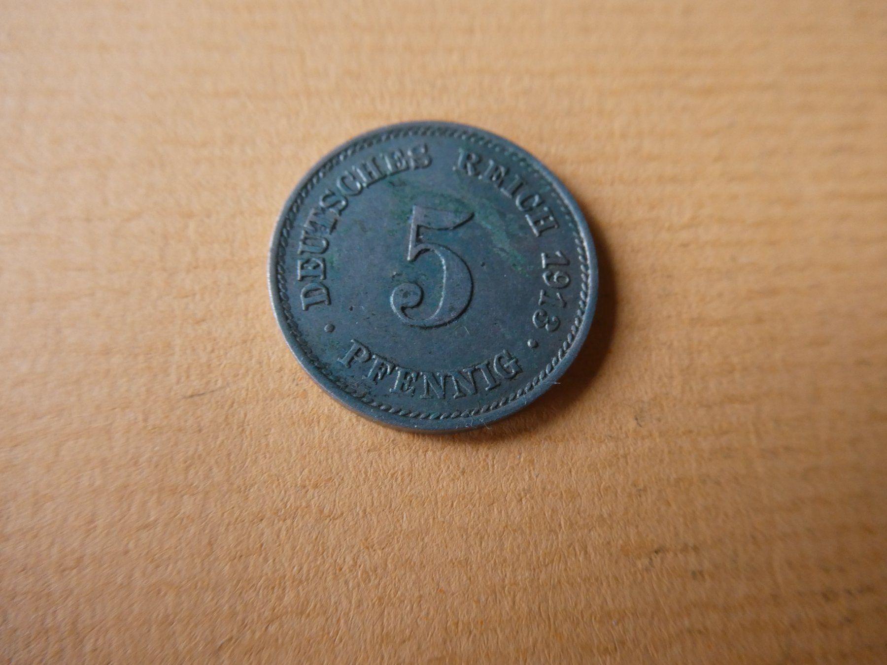 Tutti le monete: Dt. Reich 1913 E,  5 Pfennig – Usato da Hinterforst venduto da Rohusri