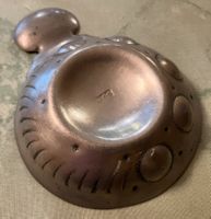 Vide-poche /cendrier en étain avec poignée coquille, vintage