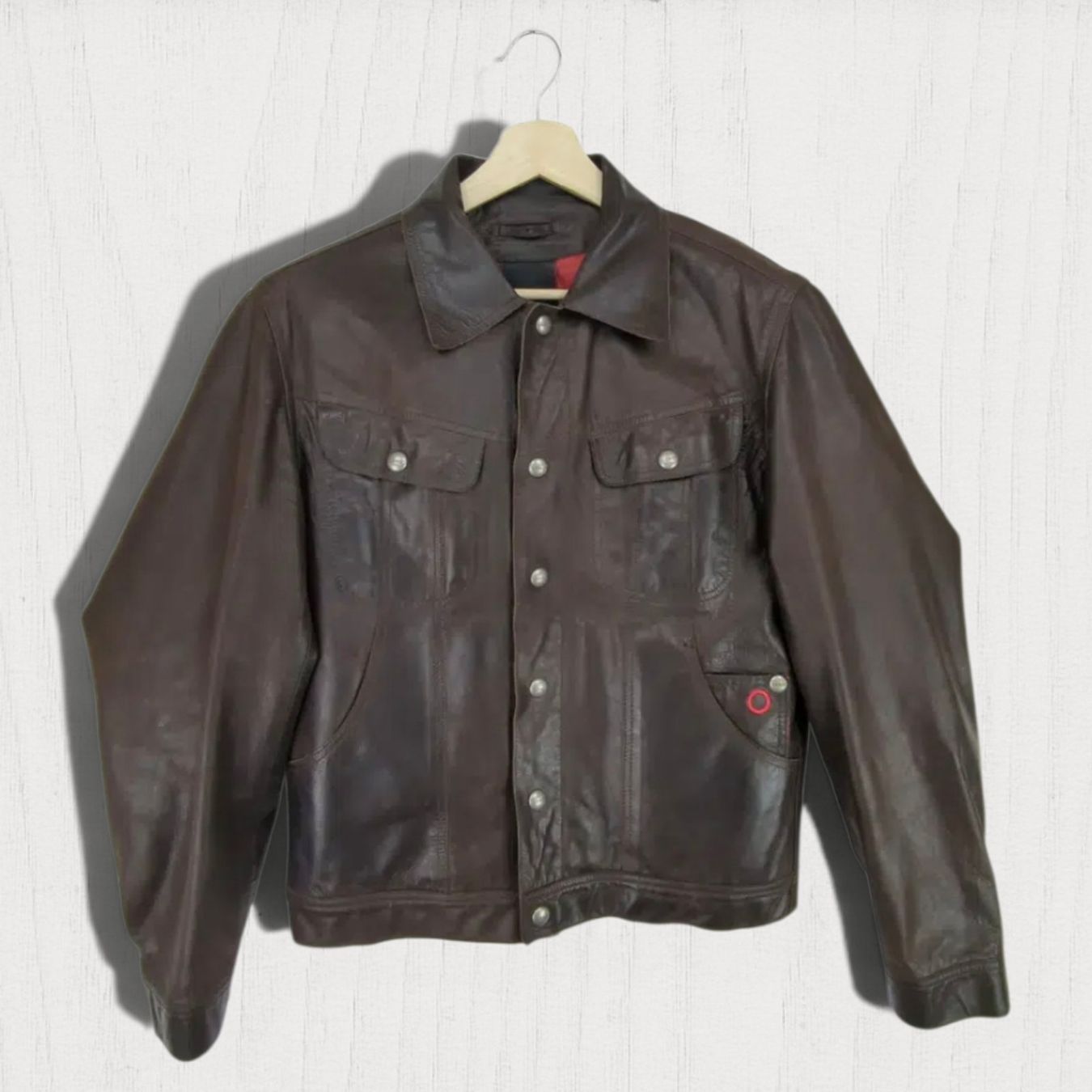 Giacche: LONG Herren Lederjacke Braun, Grösse M – Nuovo (secondo la descrizione) da Le Locle venduto da Threads_CH