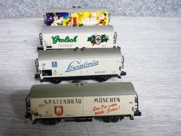 Lot de 4 wagons Trix de bière allemands, échelle N 🍻🍺🚂