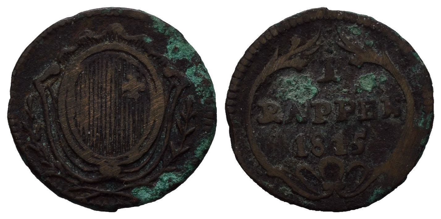 Tutti le monete: Schwyz Rappen 1815  /264 – Usato da Trimbach venduto da Solothurn1
