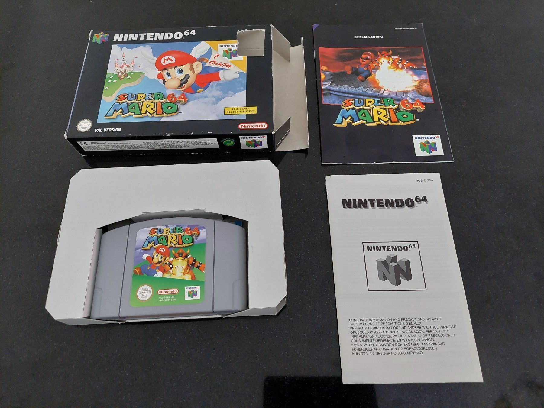 Nintendo Giochi: SUPER MARIO 64 (PAL) - NINTENDO 64 – Usato da Spiegel b. Bern venduto da Natix 9