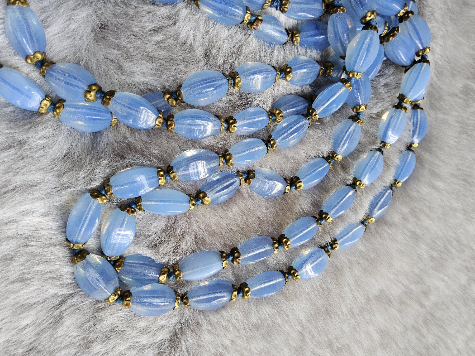 Gablonzer Colliers: Wunderschöne antike Gablonzer Glas Kette Collier 125cm – D'occasion à Zürich par gutsan 9