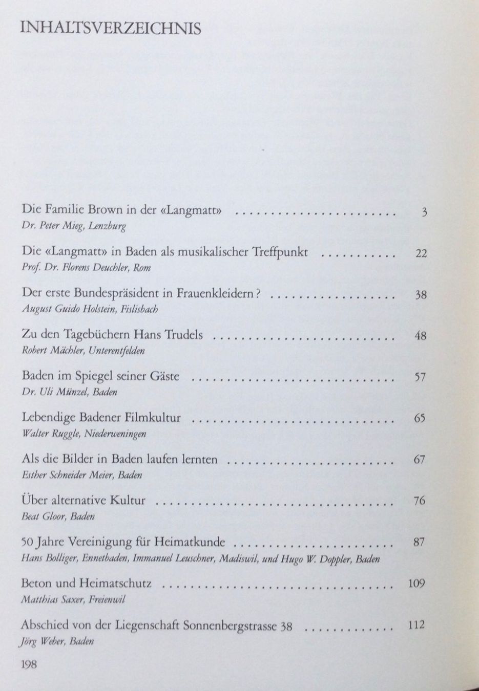 Bücher: Baden AG: Neujahrsblätter 1990 – Gebraucht aus Oftringen von Waltereg 1