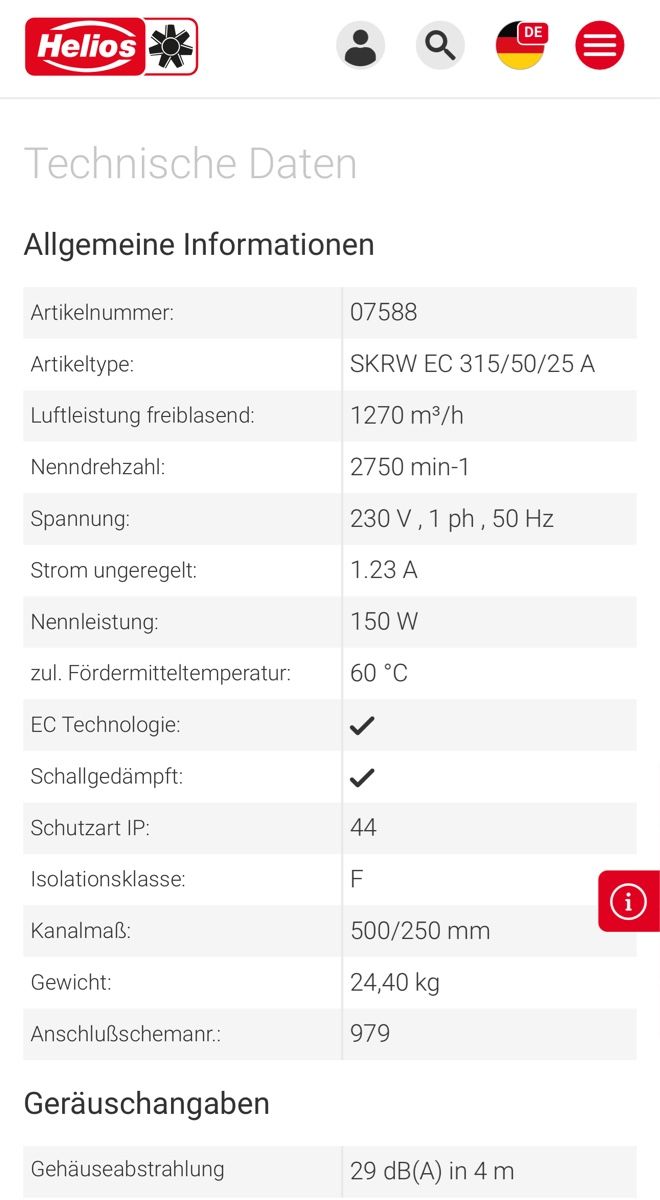 Helios Ventilatoren: Helios Ventilator – Neu und originalverpackt aus Härkingen von 1S. 5