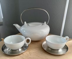 Teekanne WMF plus zwei Tassen - weiss - edel