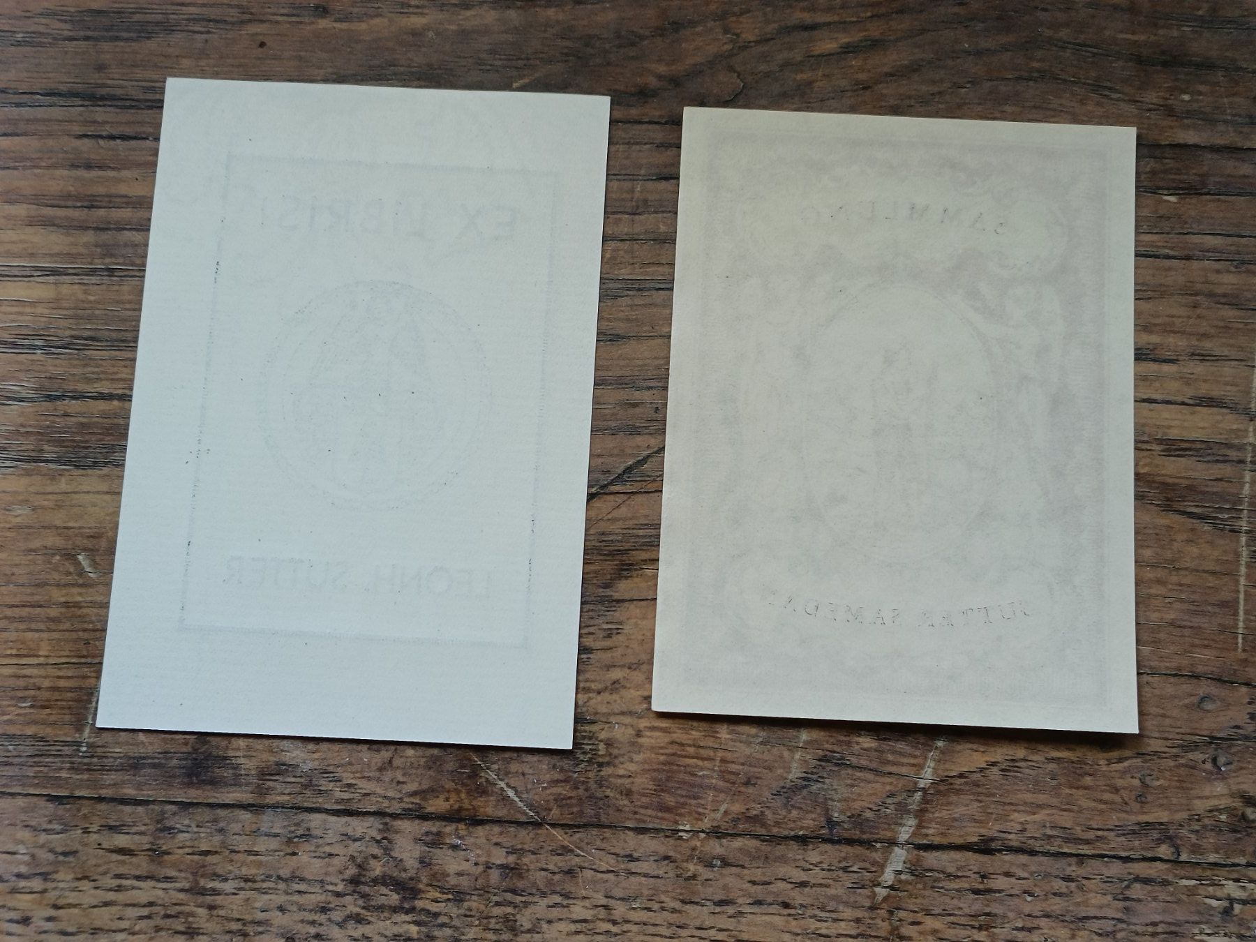 Cartoline postali: Ex Libris Etikette / Sammlung Sutter Samedan - Samaden – Usato da Brugg AG venduto da Ente015 1