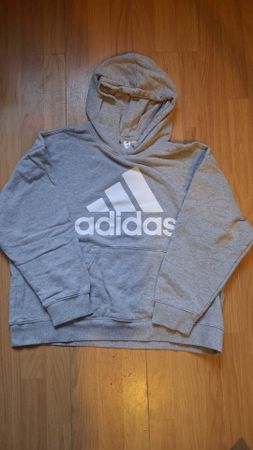 Adidas Kapuzenpullover grau mit Logo guter Zustand