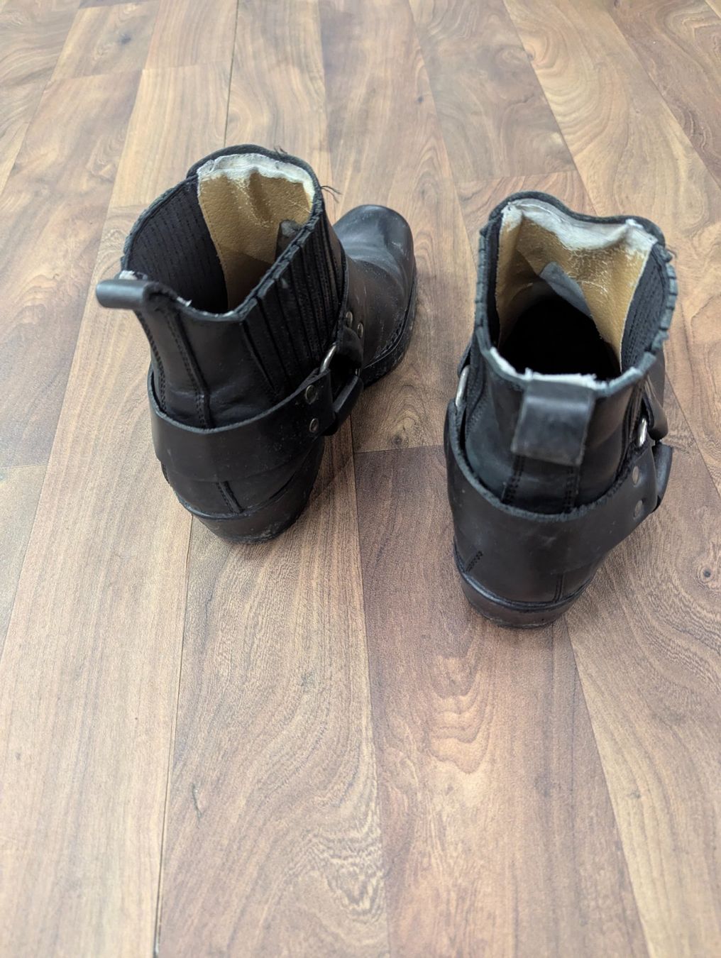Herrenschuhe: Schwarze Leder Stiefeletten Gr. 39 - Herbst Schnäppchen! – Gebraucht aus Unterengstringen von Olifant4 3