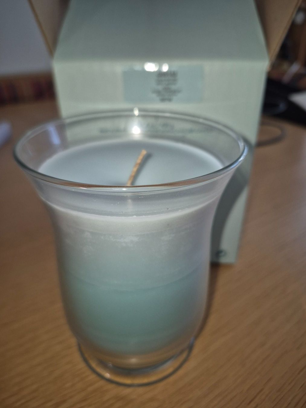 Partylite Candele: Partylite Duftwachsglas gross Aqua – Nuovo (secondo la descrizione) da Buttikon SZ venduto da sefa02