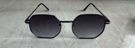 Sonnenbrille mit Metallrahmen schwarz neu