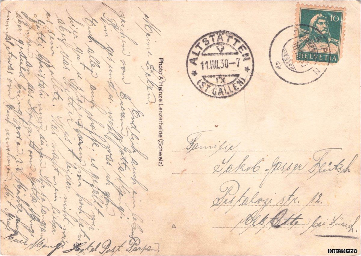 Cartoline postali: Parpan GR // 1930 Gesamtansicht 1930 – Usato da Basel venduto da intermezzo12 1