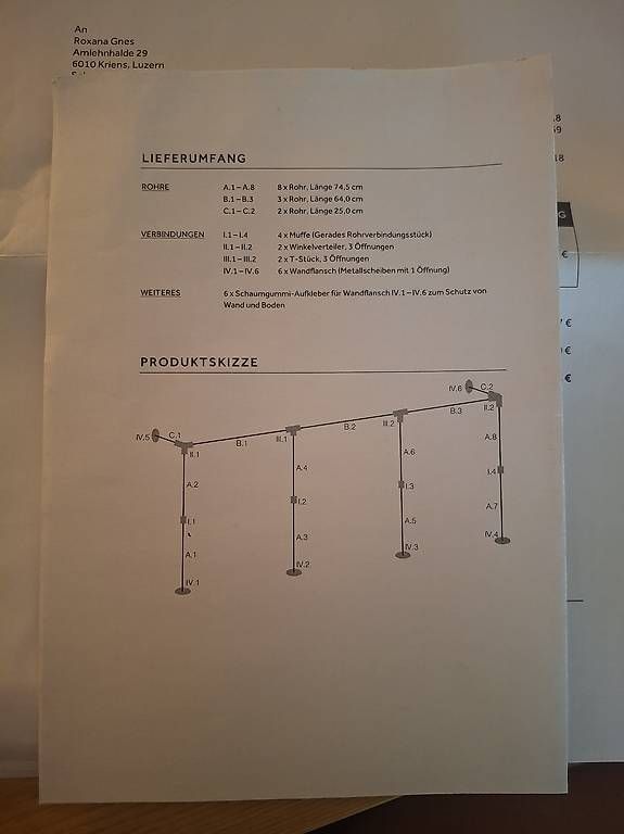 Guardaroba: Kleiderstange im Industrial Stil – Usato da Luzern venduto da rox_g6k7 1