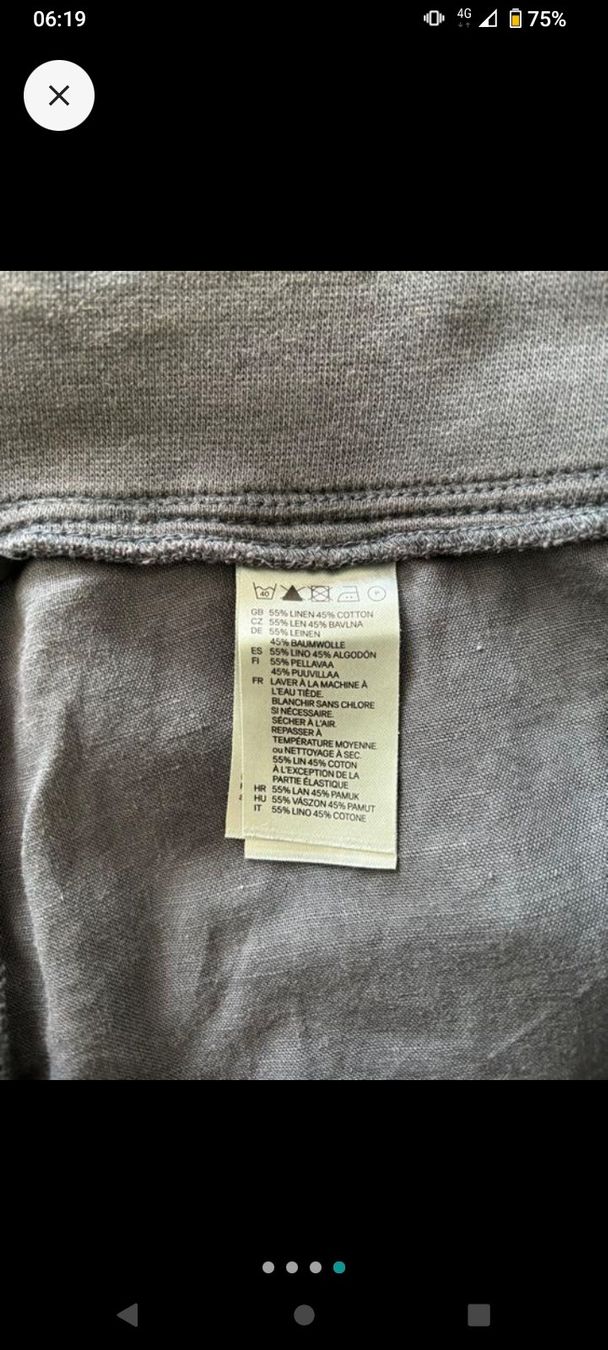 H&M Pantaloni: Leichte Sommerhose H&M Gr. 44, Leinen – Usato da Rehetobel venduto da Modi98 3